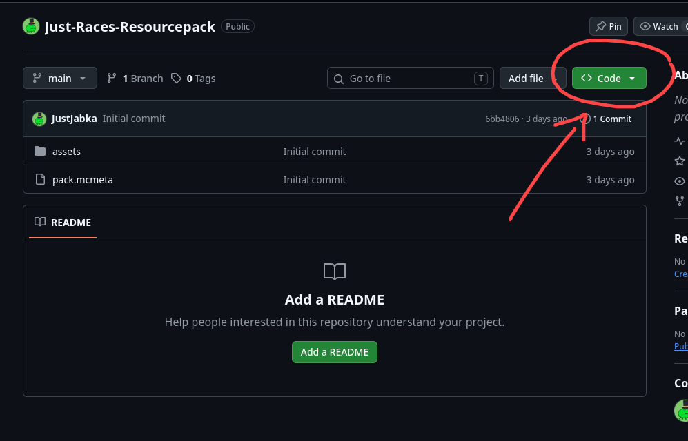 Resourcepack Step 1